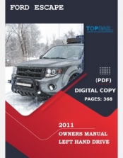 FORD ESCAPE 2011 OWNERS MANUAL 
